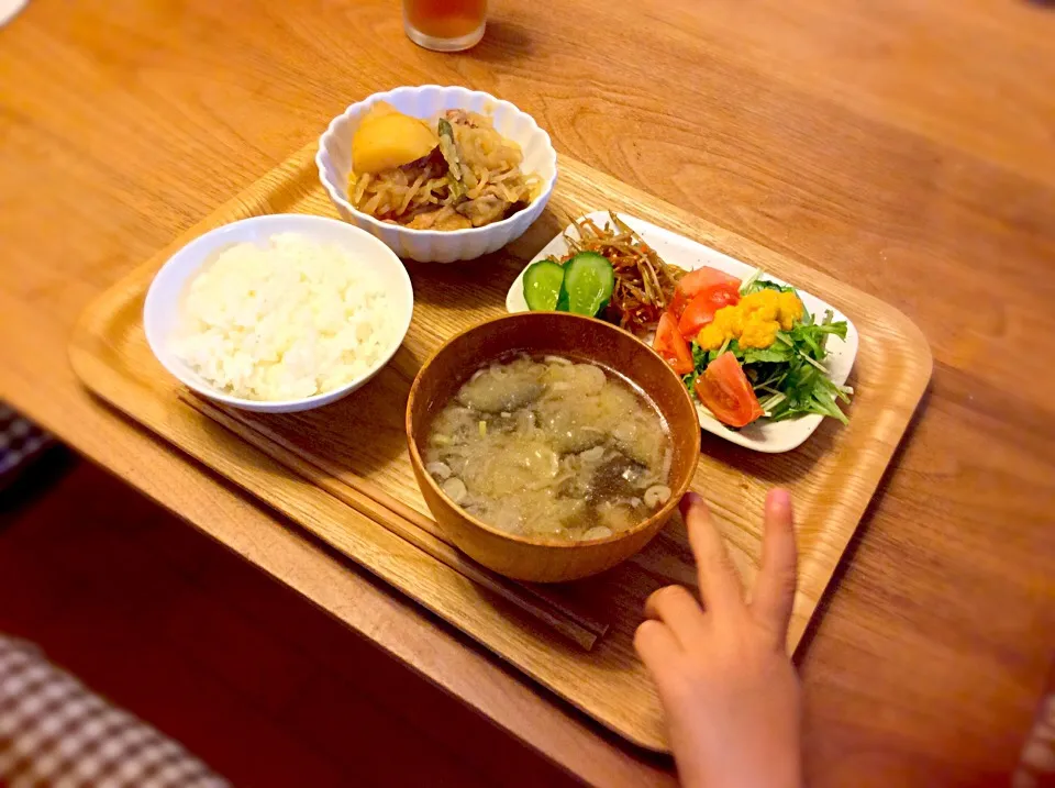 Snapdishの料理写真:肉じゃが定食風な夕飯♫|noⓂ︎さん