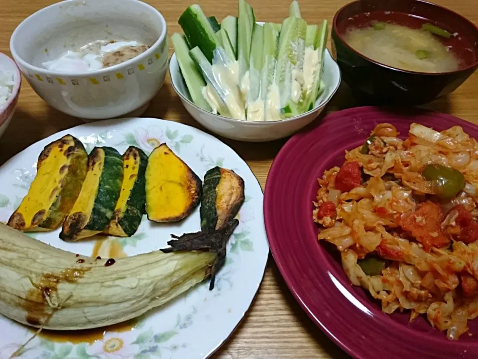 焼きなすと野菜炒めトマト味|Shinji Matsuokaさん