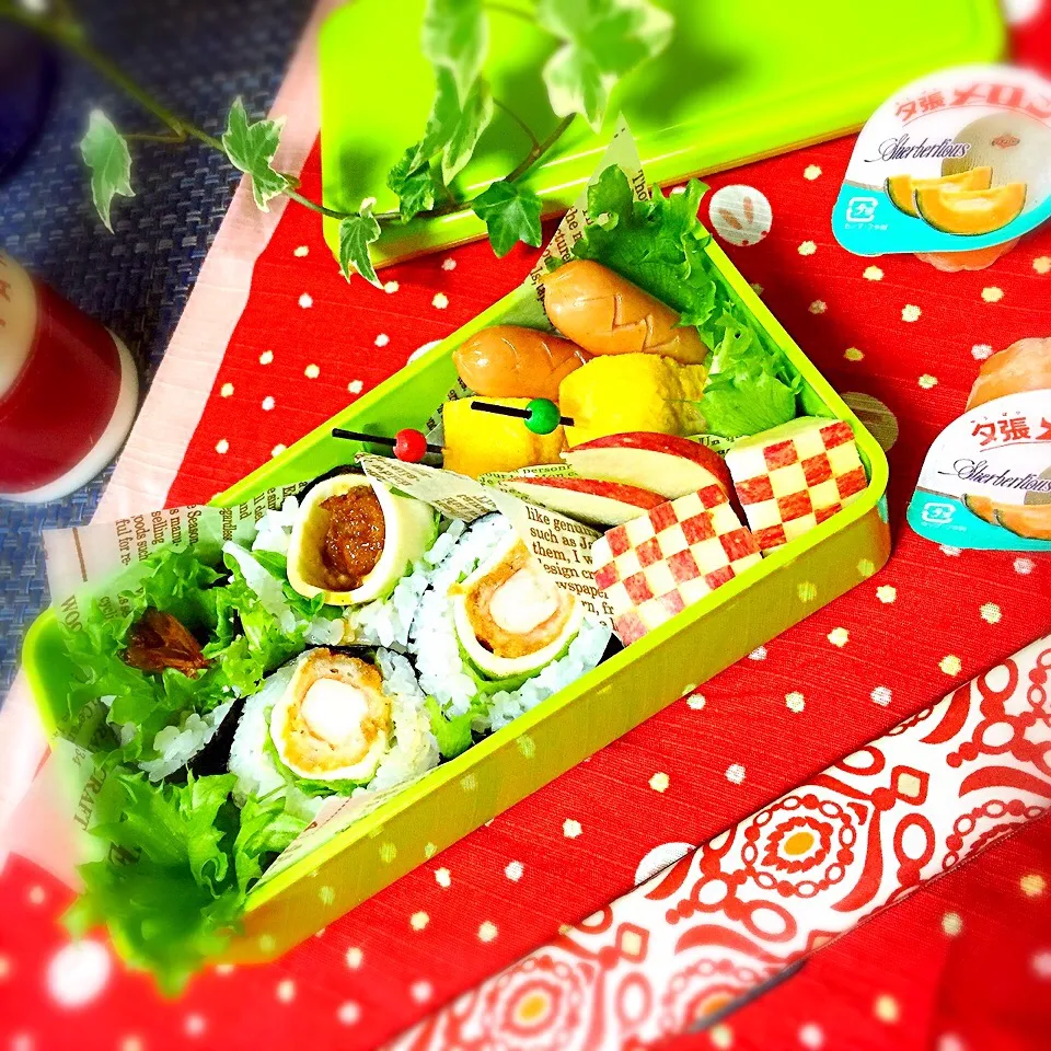 エビフライ巻き🍤お弁当🍱|かぼ(≡'・'≡)さん