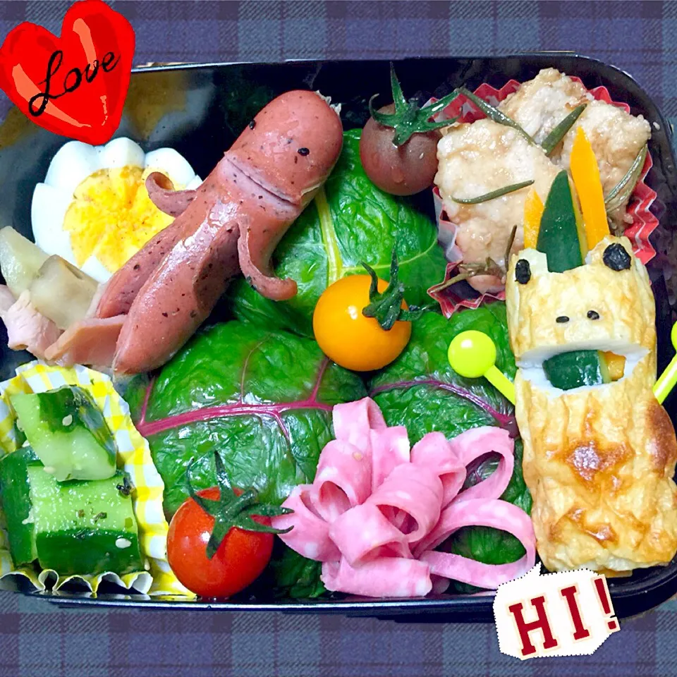 息子弁当  ちくかえる君|miyukiさん