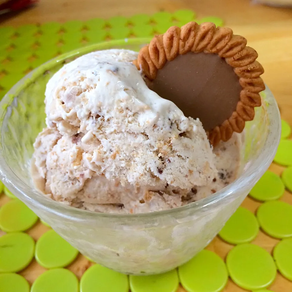 banana ice cream w/ coffe biscuit|gachiyunaoさん