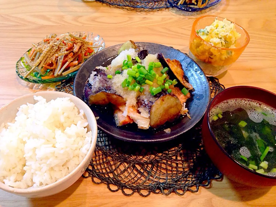 鮭となすのみぞれかけ定食|Miki  Asakuraさん