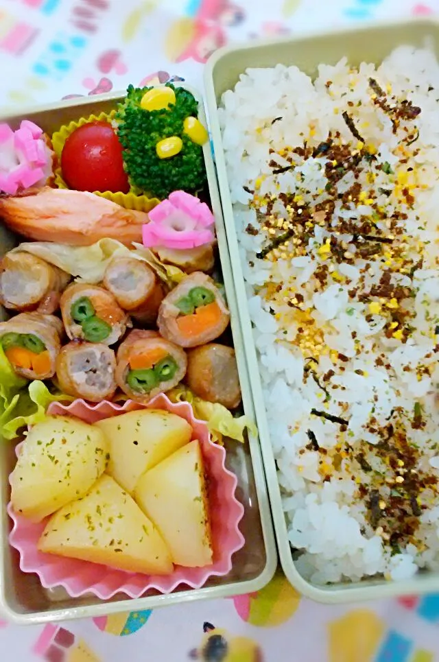 7月1日の娘弁当‼肉巻きいっぱい弁当＊|ノリティアさん