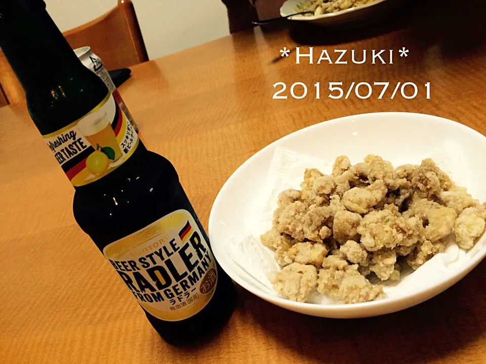 SUNTORY 【RADLER】& 鶏軟骨のから揚げ|Hazukiさん