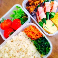 Snapdishの料理写真:アジ飯弁当|ゆきみだいふくさん