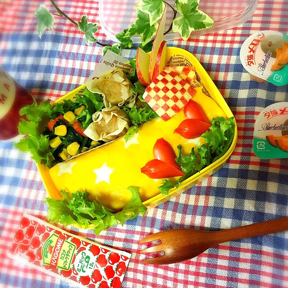 星柄⭐オムライス🍴✨|かぼ(≡'・'≡)さん