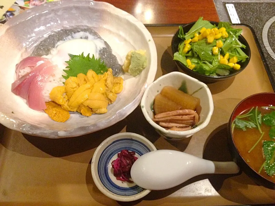 今日は奮発して2食分の予算で！ウニ生シラス丼1980円也|秋山知隆さん