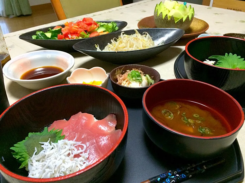 まぐろとしらす丼❤️|makoさん