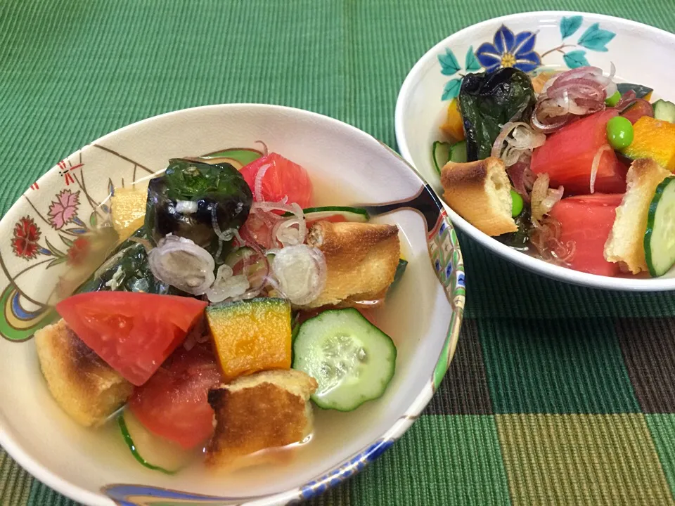 和風出汁トマトの冷製(焼き揚げに染み込ませると美味しい♡)|masachamさん