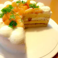 もものケーキ|たまごぼーろさん