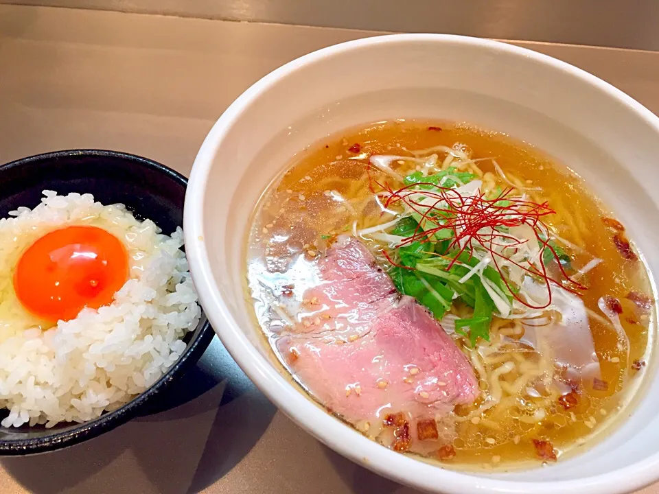 琥珀醤油拉麺+卵かけご飯|SASAKI Hiroshiさん