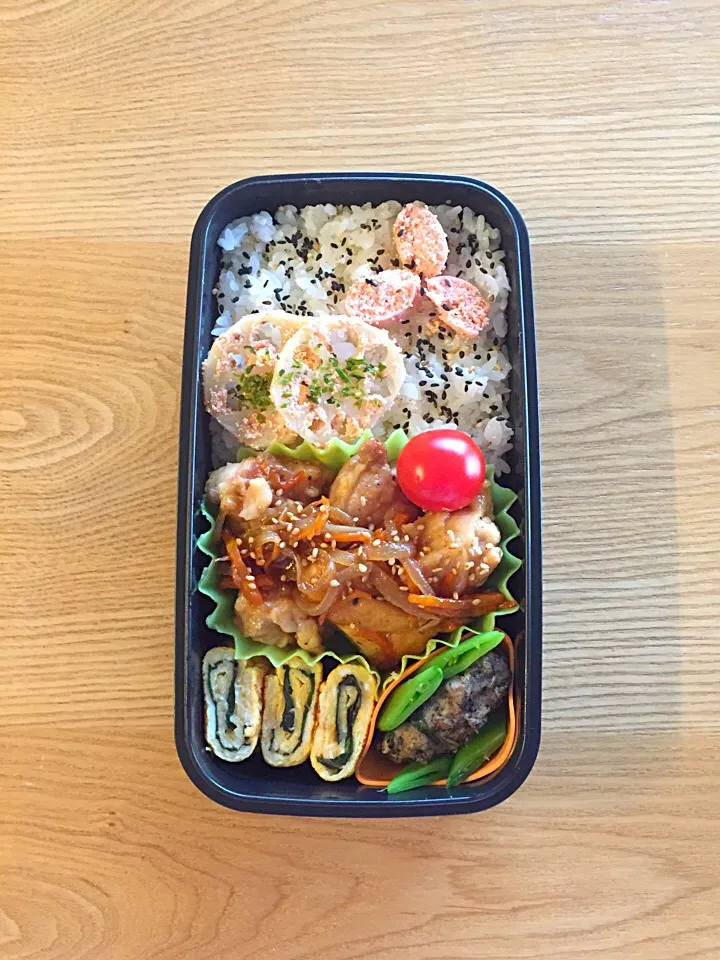 Snapdishの料理写真:鶏もも肉のうまいうまい焼き＊弁当♪|hiromiさん