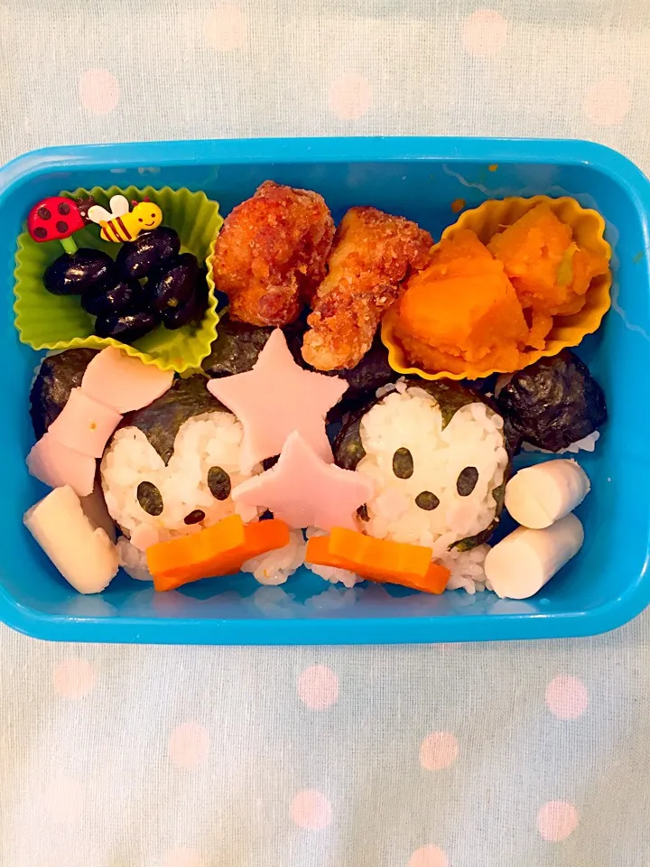 Snapdishの料理写真:ミッキーとミニーの七夕お弁当☆|makoryuneさん