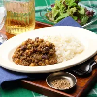 ルウで作る簡単キーマカレー　あらびきスパイス添え #AllAbout