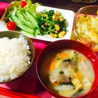 Snapdishの料理写真:手抜き晩御飯|みおみおさん