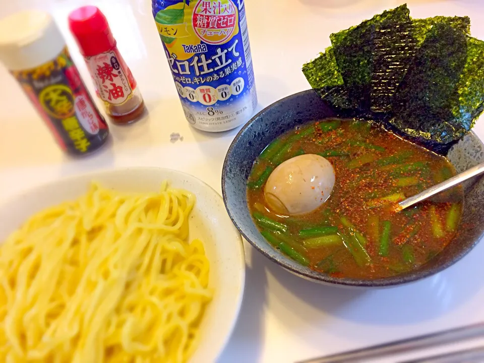 つけ麺を辛くしてみた♪ゼロ仕立て当たったよ♪lunch♡|ちび太さん