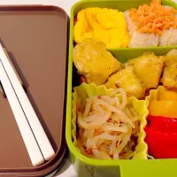 Snapdishの料理写真:高野豆腐で唐揚げ風弁当！|あぶぁさん