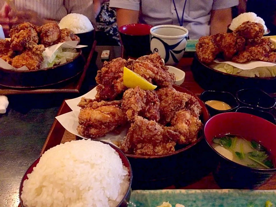 Snapdishの料理写真:媛＠西中島 せんざんき定食がっつり|BOYZ II 麺さん