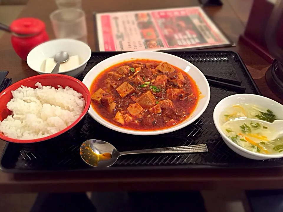 旦那さんの出張中昼ごはん♡麻婆豆腐定食|tsumimiさん