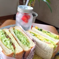 Snapdishの料理写真:はじめての…サンドイッチ