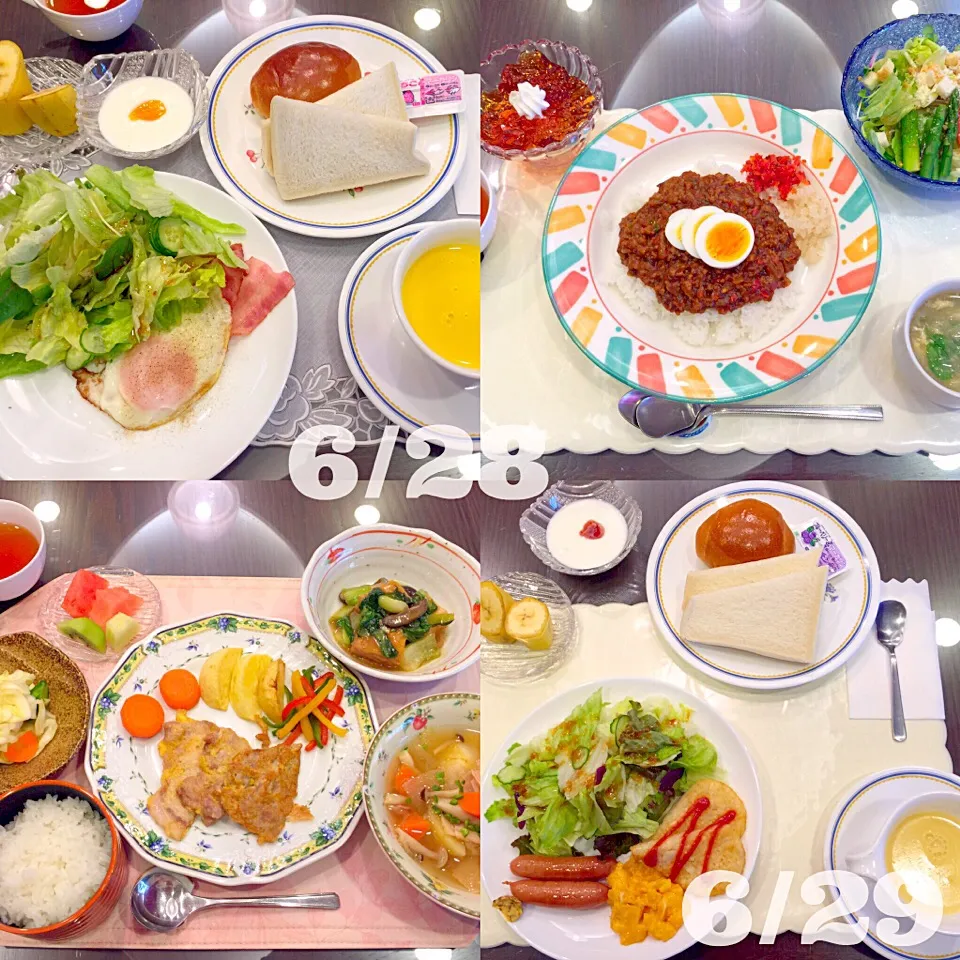 Snapdishの料理写真:28〜29日の入院ごはん❤︎breakfast•lunch•dinner|yukaさん