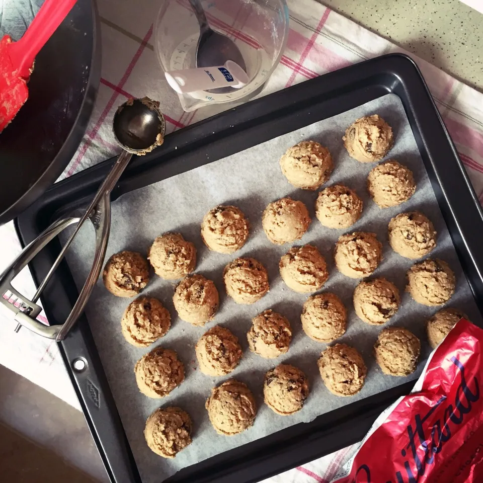 Frozen Unbaked Chocolate Chips Oatmeal Cookies (just so I can have freshly baked cookies anytime)|Prisca Erさん