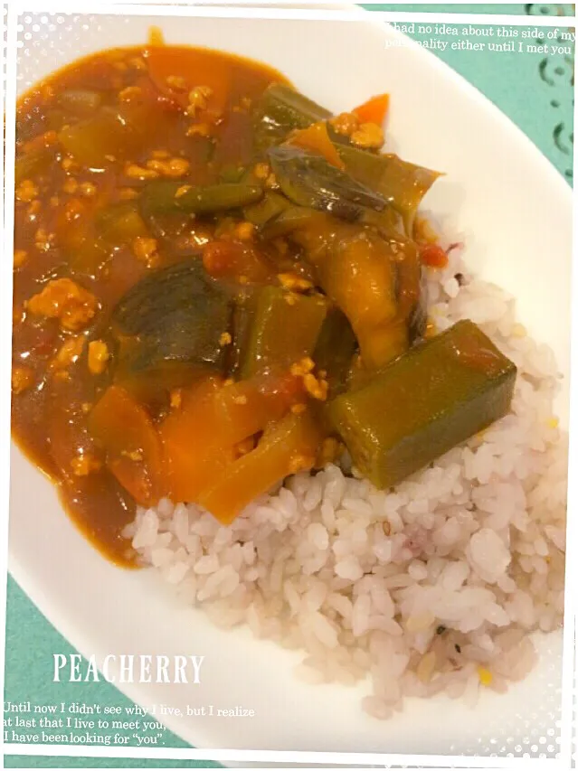 いただき物！で夏野菜カレーo(♡´▽`♡)o③|☆ぴ〜ちゃん☆さん