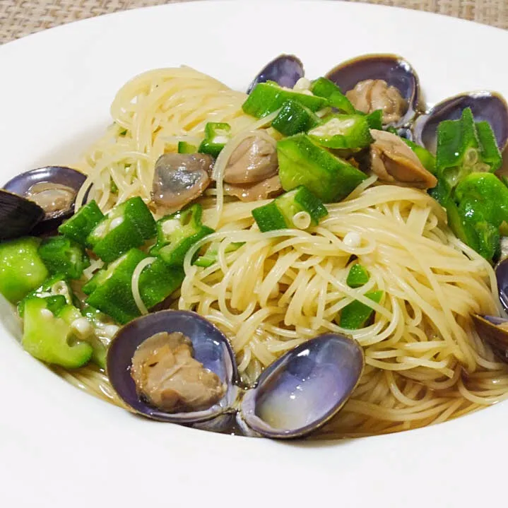 しじみとオクラの冷製パスタ|Nao ペロンさん