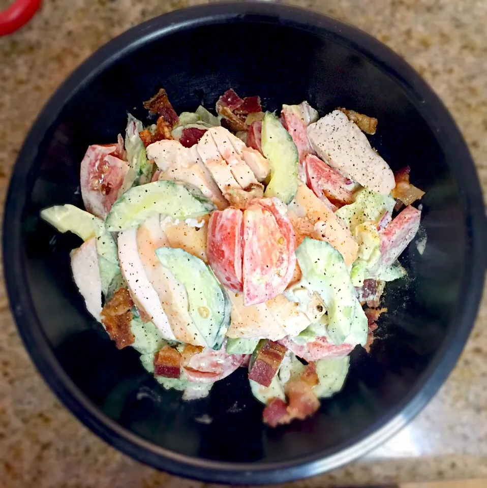 Chicken,Avocado,Cucumber Tomatoes & Red Onion Salad|Rosemarie McCallumさん