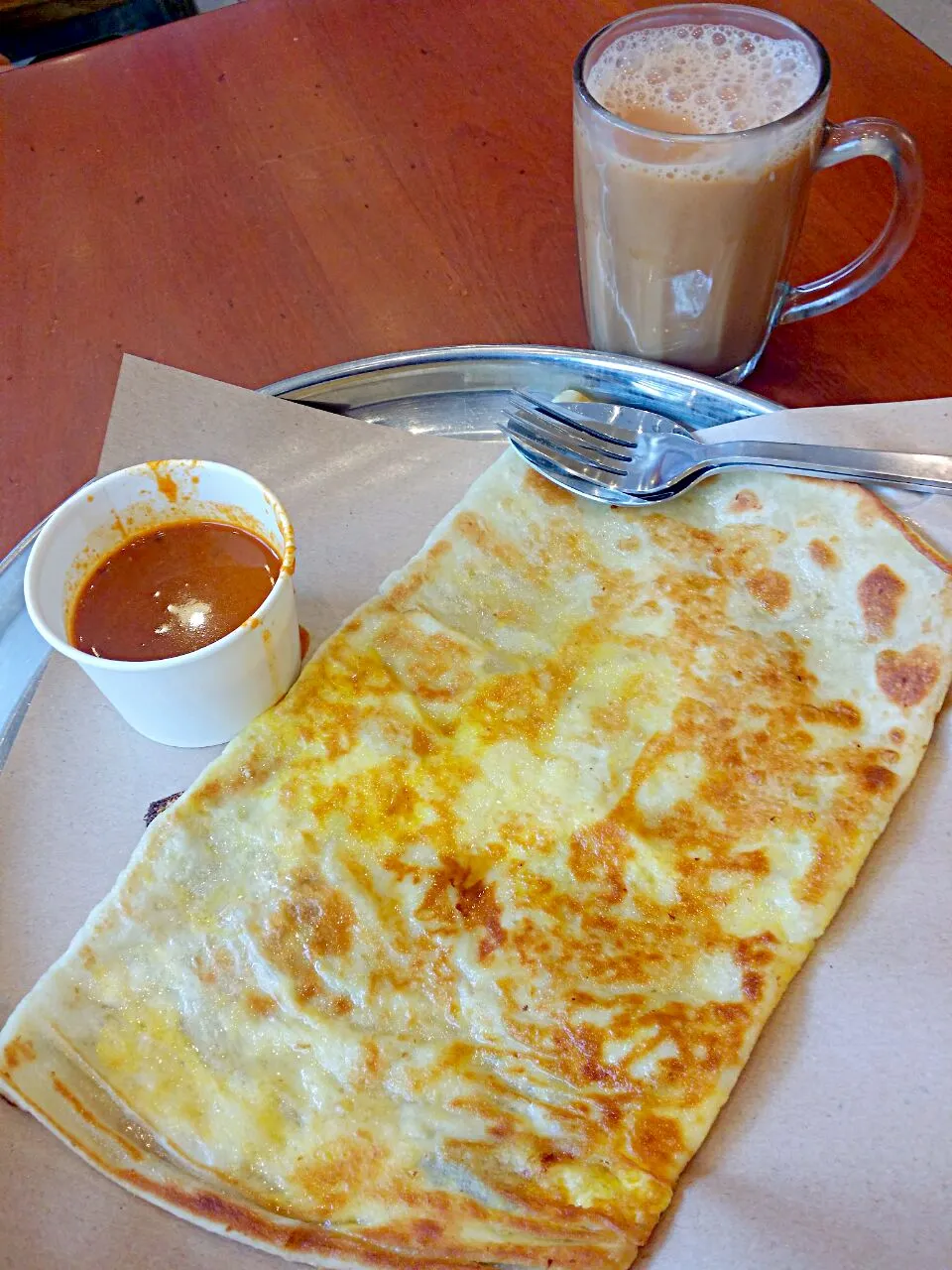 Saturday Breakfast :
Cheese Egg Prata with Teh Tarik 😙 👄|🌷lynnlicious🌷さん