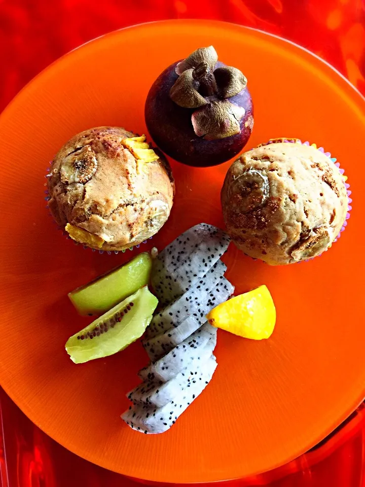 Banana Muffin no egg, no butter, no sugar!!|KyokoKさん