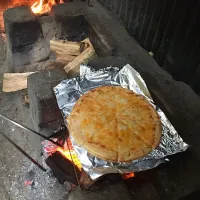 Snapdishの料理写真:バーベキューでピザ♡|いちえさん