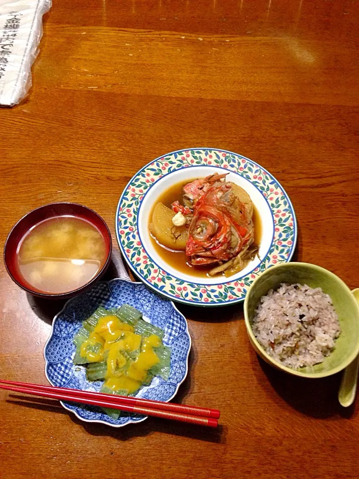 今日は豪華に、金目の煮付けじゃー😆😆😆|Mami Otsukaさん