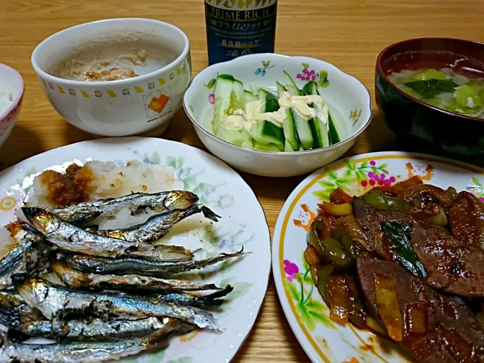 いわしの焼き魚とレバー焼き|Shinji Matsuokaさん