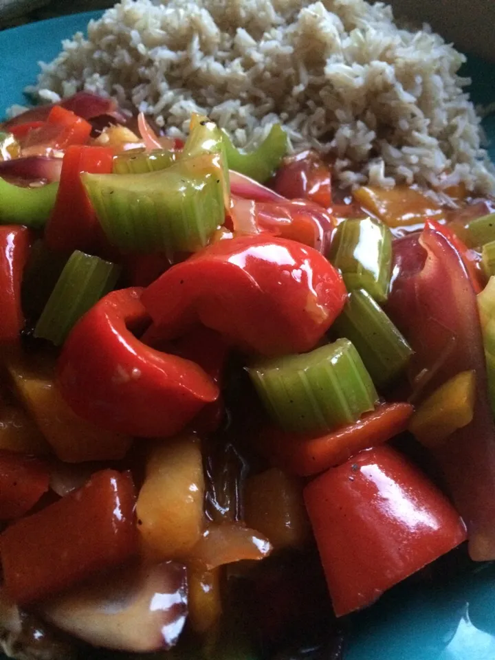 Sweet & sour vegetables with rice|Nick Hiderさん