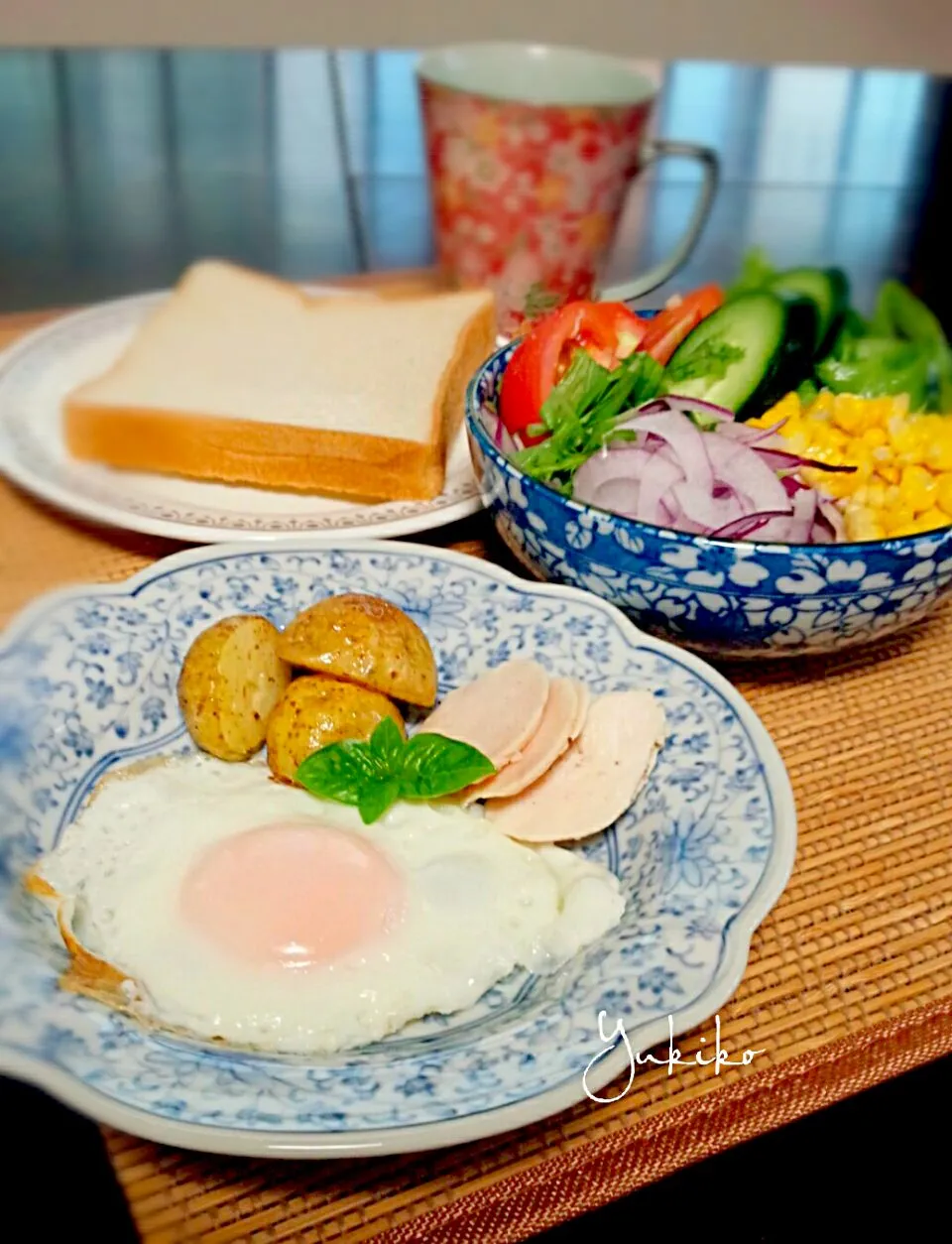 普通の日曜日の朝ご飯。|ゆきこさん