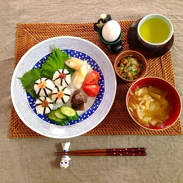 手毬にぎりの和朝食|ゆかりさん