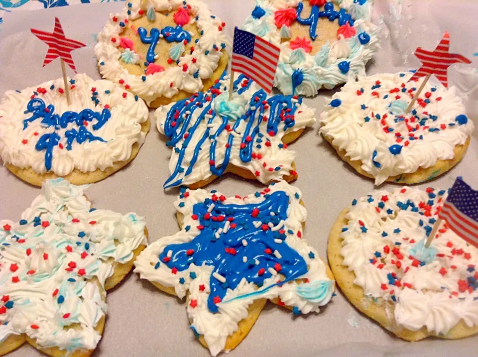 Snapdishの料理写真:4 of July cookies|John Baker Greskiewiczさん