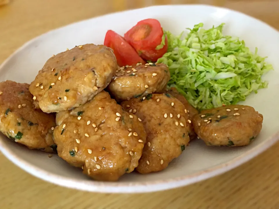 鶏つくねの照り焼き|スイッチョン@大学生さん