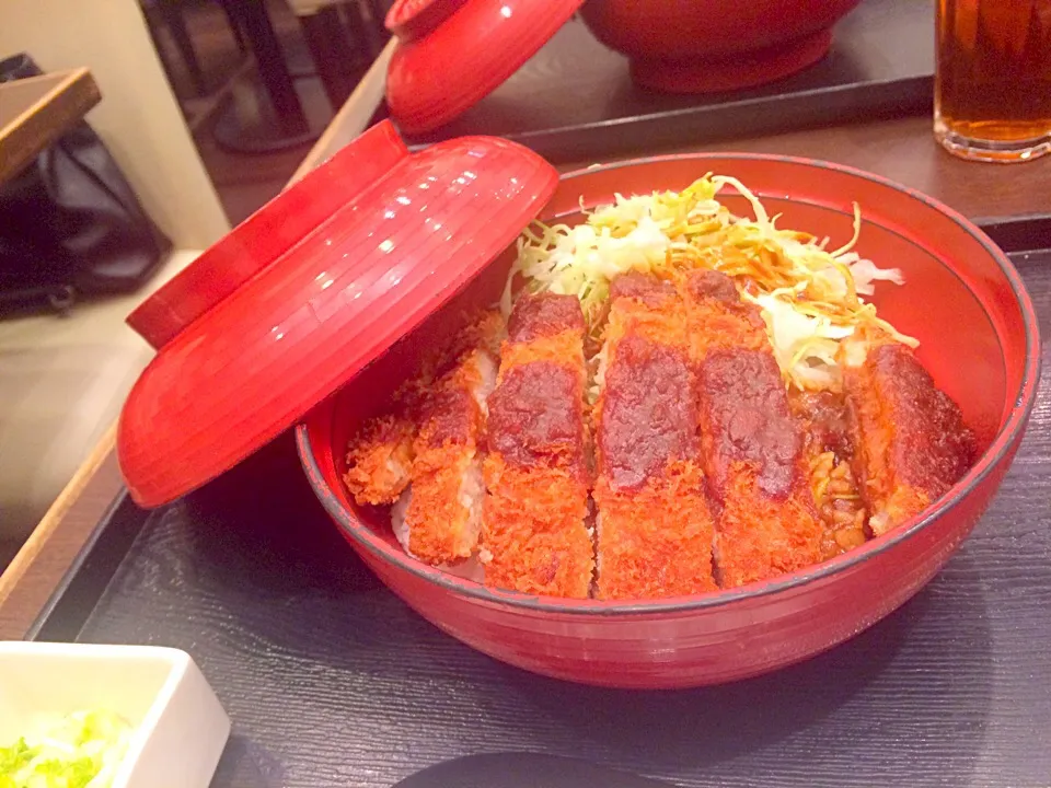 味噌カツ丼！|モノうさぎさん