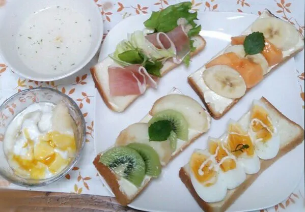 Snapdishの料理写真:『オープンサンドの朝ごはん』|seri-chanさん