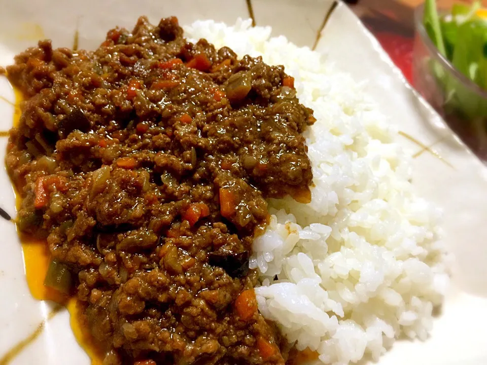 夕食！キーマカレー！|しんやさん