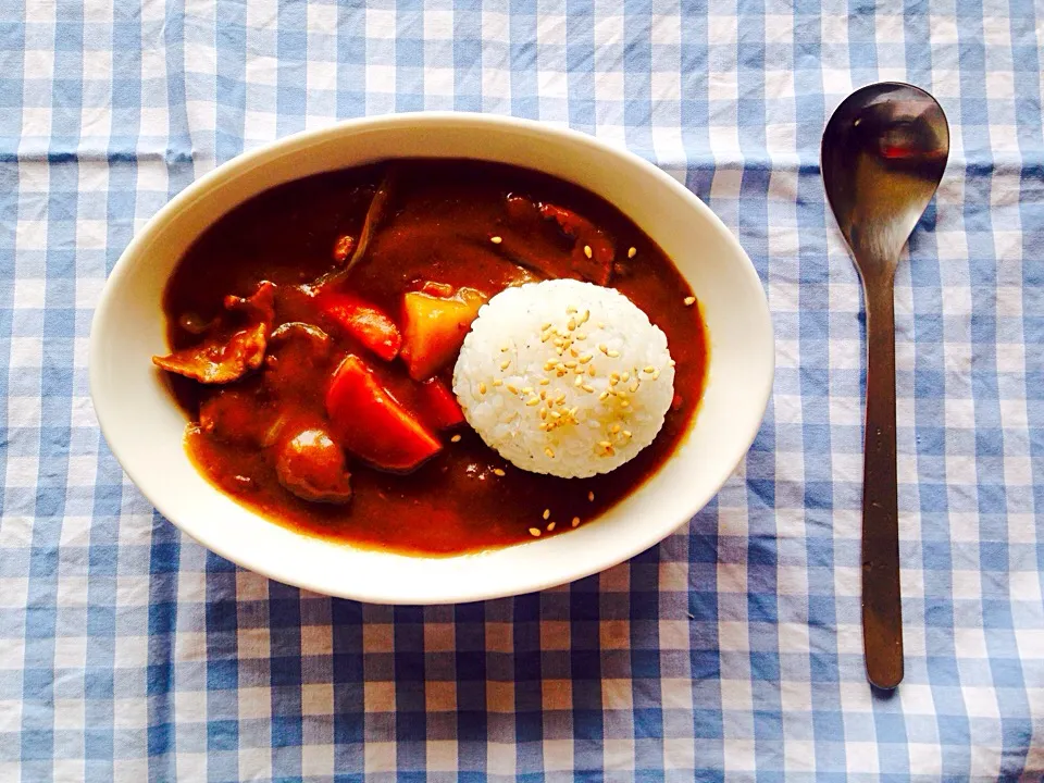 Snapdishの料理写真:おにぎりカレー🍙💕✨😋|りんこさん