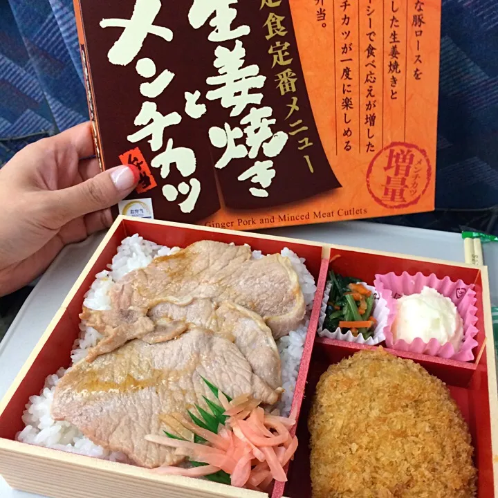 生姜焼きとメンチカツ弁当|agnes2001さん