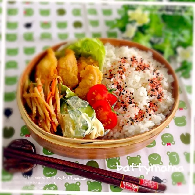 鶏ムネ肉の磯辺揚げ〜今日はささみで♡battymamaの節約しても美味しいお弁当♡|ばってぃーまま＠♪さん