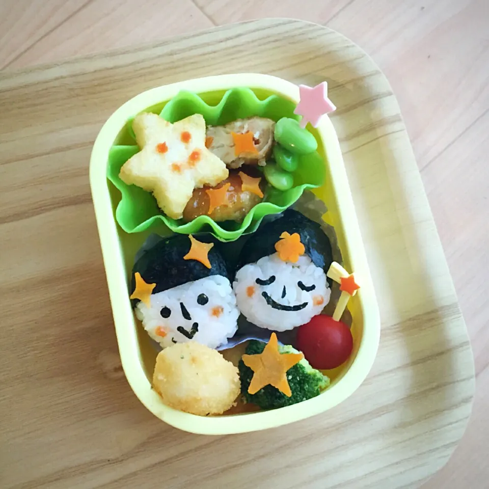 Snapdishの料理写真:七夕弁当 園児キャラ弁|®iacoさん