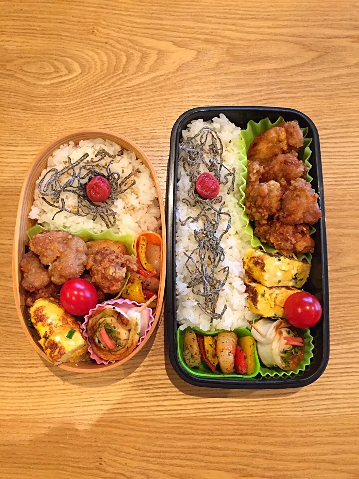 いつもの唐揚げ＊親子弁当♪|hiromiさん