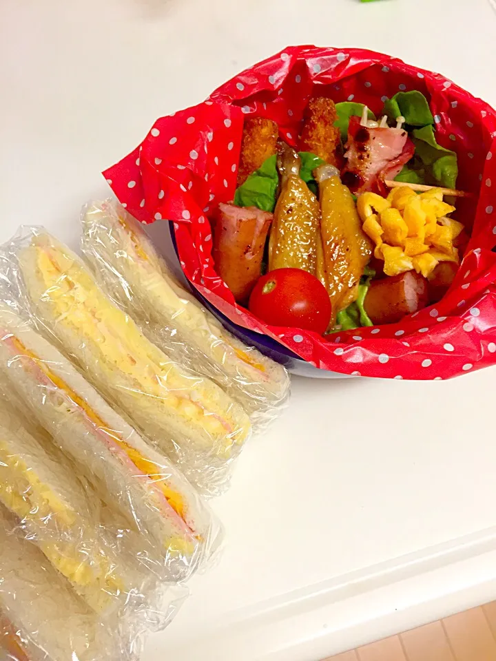 Snapdishの料理写真:JK弁当♪ サンドイッチ編|ちいぼうさん