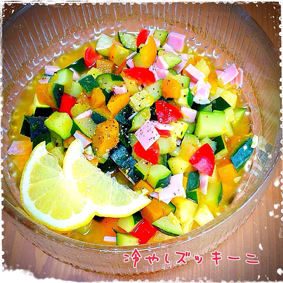 Snapdishの料理写真:チョッパーちゃんの冷やしズッキーニ☆彡🎃🍅🍋o(^▽^)o👍🏼|ともきーた (伊藤 智子)さん