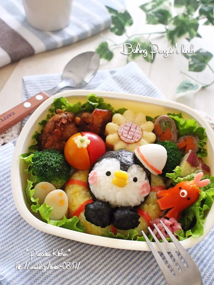 夏だ！海だ！ぷかぷか海水浴ペンギンちゃん弁当|MAAさん